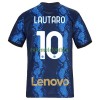 Maillot de Supporter Inter Milan Lautaro Martinez 10 Domicile 2021-22 Pour Homme